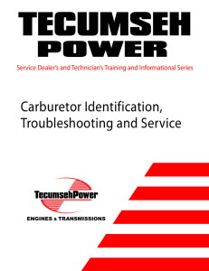 Tecumseh Carburetor Identification, Troubleshooting, and Service