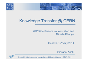 Knowledge Transfer @ CERN