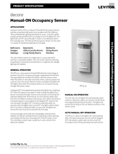 Manual-ON Occupancy Sensor