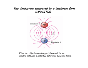 Two Conductors separated by a insulators form CAPACITOR