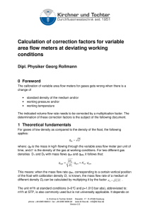 Correction factor calculation (from Dipl. Physiker Georg Rollmann)