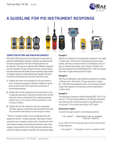 a guideline for pid instrument response