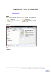 how to create the ssl-vpn connection