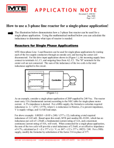 How to use a 3-phase line reactor for a single