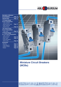 Miniature Circuit Breakers (MCBs)