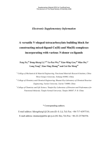 A versatile V-shaped tetracarboxylate building block for constructing