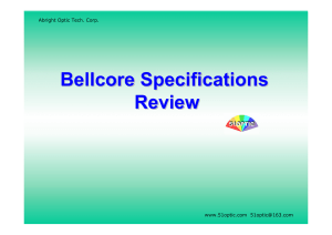 Bellcore Specifications Review