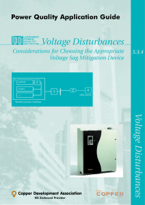 Choosing the Appropriate Voltage Sag Mitigation Device