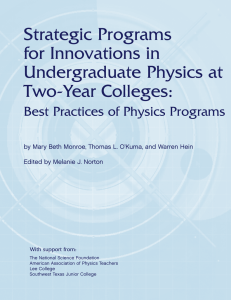 Strategic Programs for Innovations in Undergraduate Physics at Two