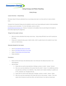 Using Energy and Meter Reading