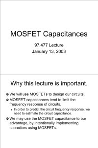 MOSFET Capacitances