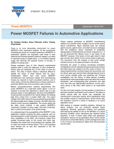 Power MOSFET Failures in Automotive Applications