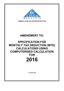 (mtd) calculations using computerised calculation for 2016 - i