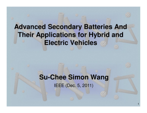 Advanced Secondary Batteries And Their Applications for Hybrid