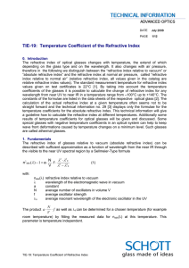 TIE-19: Temperature Coefficient of the Refractive Index