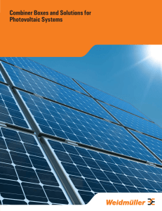 Combiner Boxes and Solutions for Photovoltaic Systems