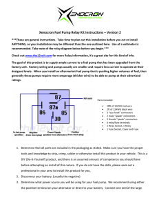 Xenocron Fuel Pump Relay Kit Instructions – Version 2