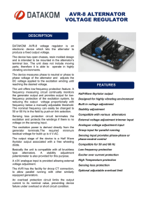 avr-8 alternator voltage regulator - datakom electronics engineering as