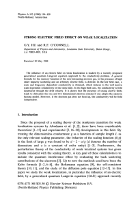 188. Strong Electric Field Effect on Weak Localization