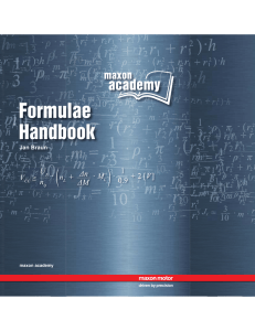 Formulae Handbook