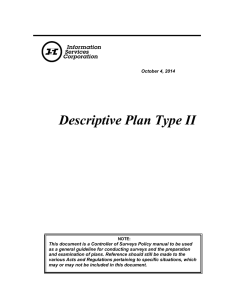 Descriptive Plan Type II