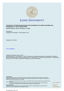 Comparison of field measurements and calculations of relative