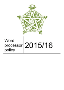 Word processor policy