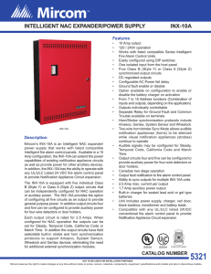 intelligent nac expander/power supply inx-10a