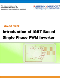 Introduction of IGBT Based Single Phase PWM