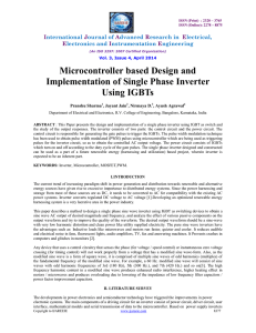 Microcontroller based Design and Implementation of Single Phase