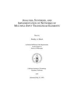 Analysis, Synthesis, and Implementation of Networks of Multiple