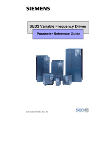 SED2 Variable Frequency Drives Parameter Reference Guide