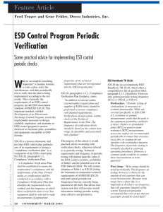 ESD Control Program Periodic Verification