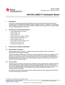 AN-2103 LM5117 Evaluation Board (Rev. B)