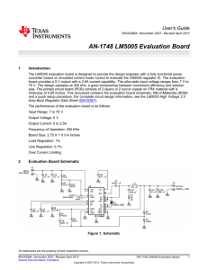 AN-1748 LM5005 Evaluation Board (Rev. A)
