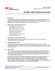 AN-2065 LM5119 Evaluation Board (Rev. B)