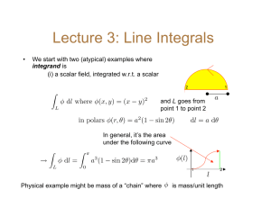 Lecture 3: Line Integrals