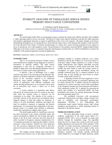 STABILITY ANALYSIS OF PARALLELED SINGLE ENDED