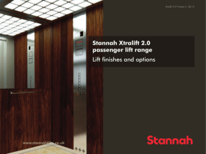 Stannah Xtralift 2.0 passenger lift range Lift finishes and options