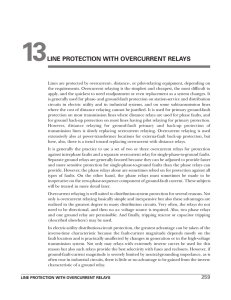 Line Protection with Overcurrent Relays