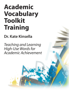 Academic Vocabulary Toolkit Training