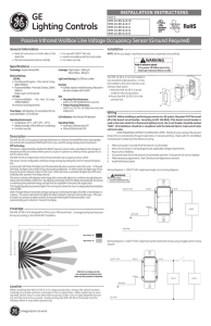 Passive Infrared Wallbox Line Voltage Occupancy Sensor