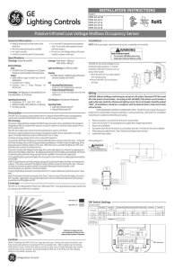 Passive Infrared Low Voltage Wallbox Occupancy Sensor