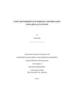 LOSSY TRANSMISSION LINE MODELING AND SIMULATION