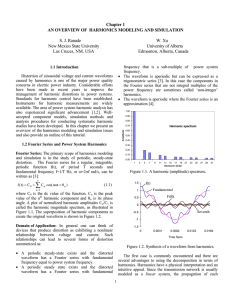 Chapter 1 AN OVERVIEW OF HARMONICS MODELING AND