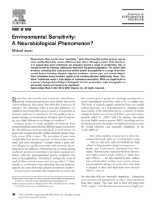 Environmental Sensitivity: A Neurobiological