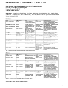 USA National Phenology Network (USA NPN) Program Review