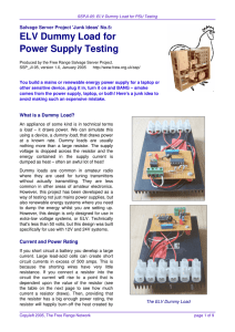 ELV Dummy Load for Power Supply Testing