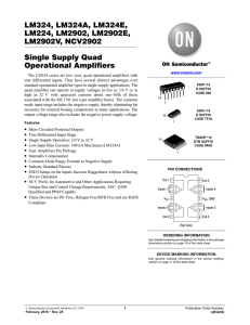 Operational Amplifiers, Single Supply, Quad