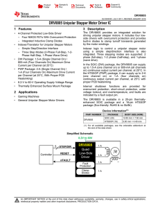 Unipolar Stepper Motor Driver IC (Rev. D)